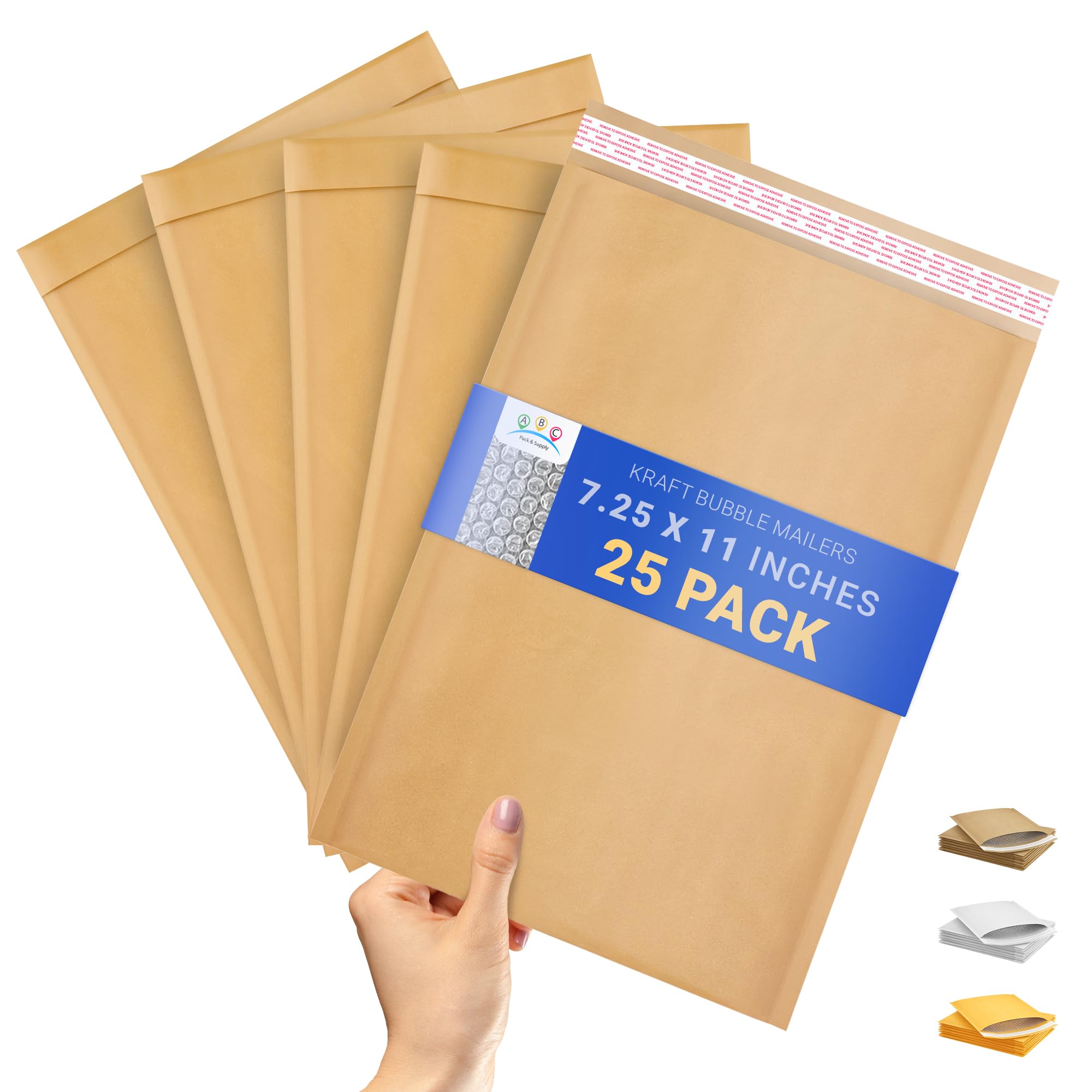 Paquete De 25 Sobres Acolchados De Papel Kraft 4 X 7 Sobres De Burbujas