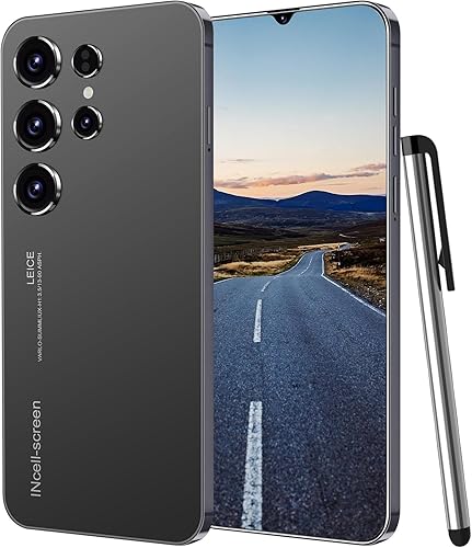 Vista 5 de i24 5G Smartphone Android desbloqueado - Pantalla HD+ de 6.3", cámara de 48MP, batería de 6800mAh, SIM dual, desbloqueo facial, GPS, 4GB/64GB y biack