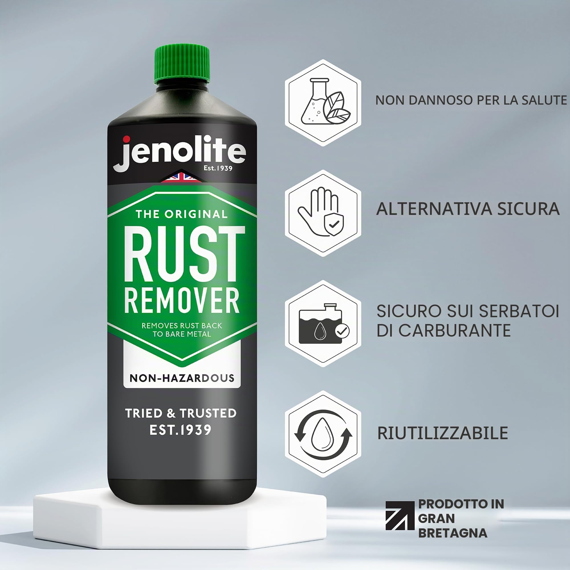 Jenolite Non-Hazardous Rust Remover - Environmentally Friendly - 1L