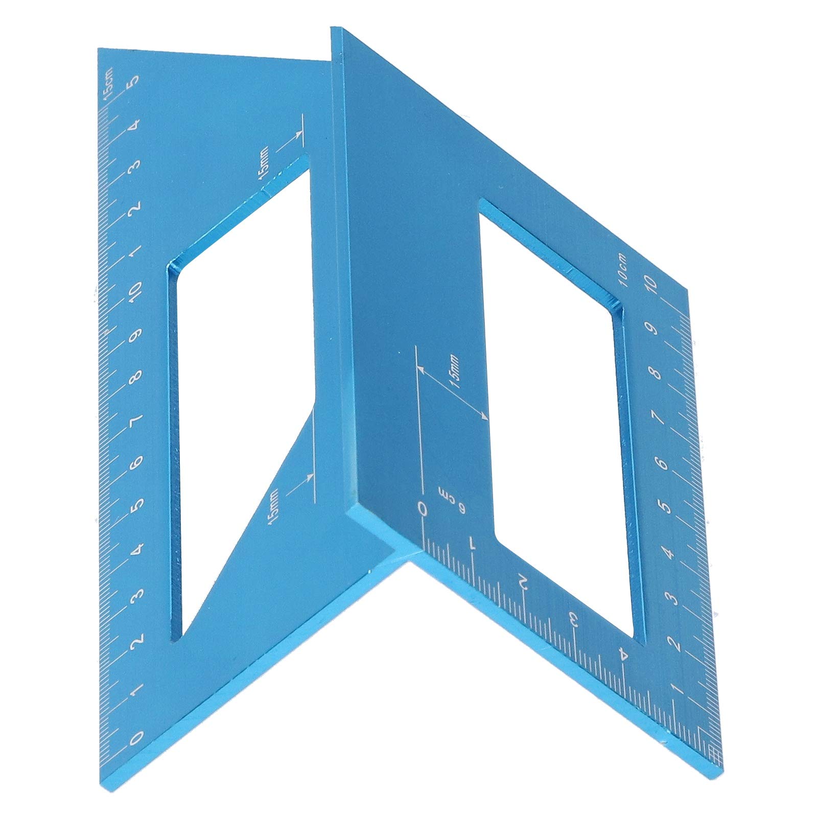 Lineal, 45°/90° T-Winkelmessgerät, gerades Lineal, hochpräzises aus Aluminiumlegierung mit einem Bereich von 0–150 mm