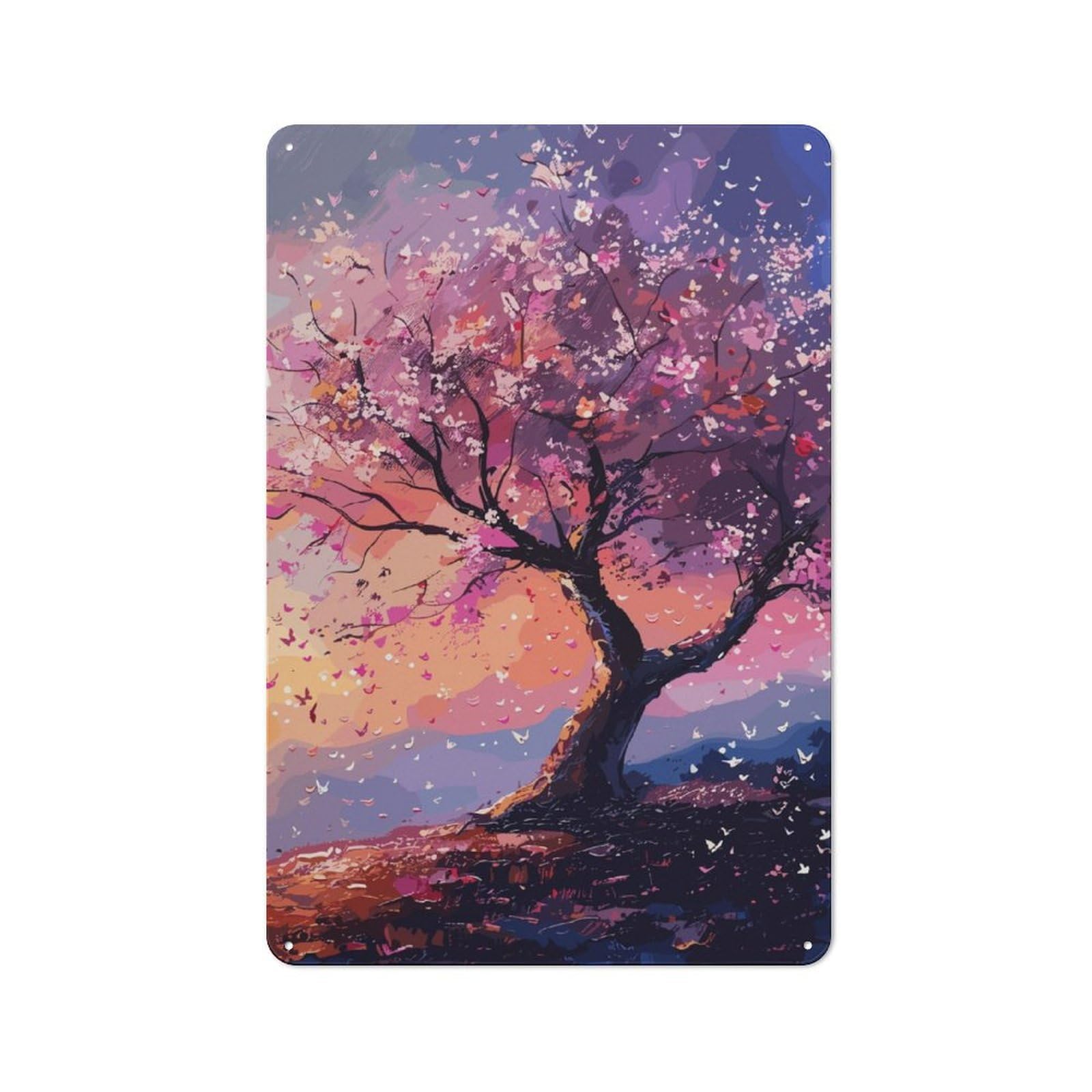 Junmoney Natural Japan Tree Vintage-Inspired Tin Sign 30X20cm For Garage Or Workshop, For Garage, Workshop And Man Cave Decoration