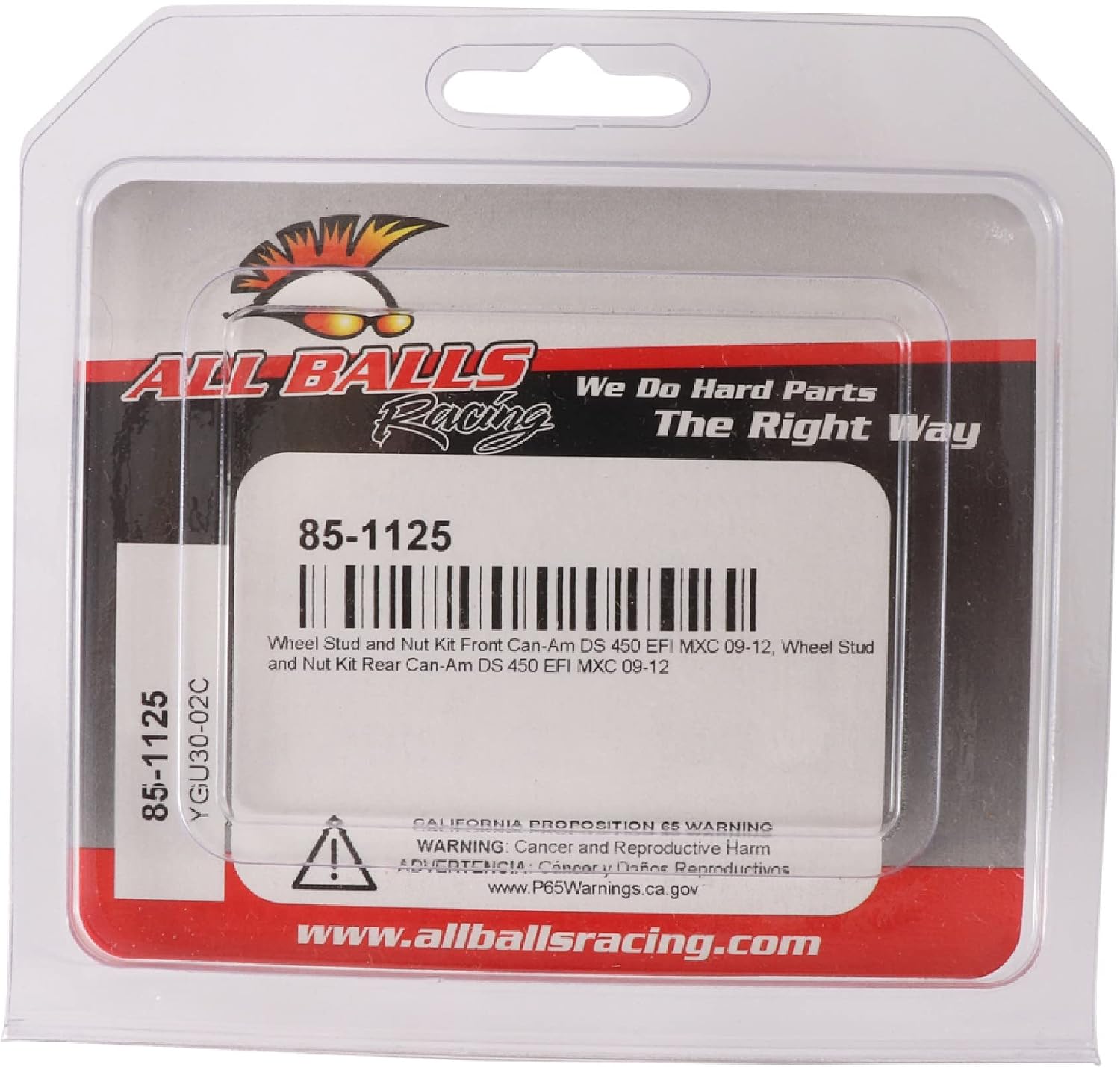 All Balls Racing 85-1125 Wheel Stud and Nut Kit Compatible with/Replacement for Can-Am DS 450 MXC 2009-2012