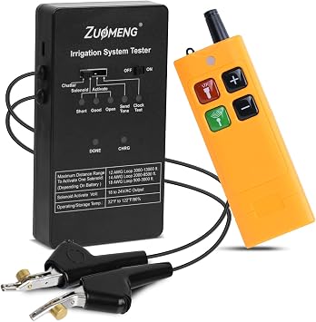 Irrigation System Tester, Sprinkler Valve Locator, 4 Modes including Solenoid Activator, Wire Tracer, Audio Probe, Clock Test, with LED Indicators, Built-in Flashlight, Type-C Rechargeable