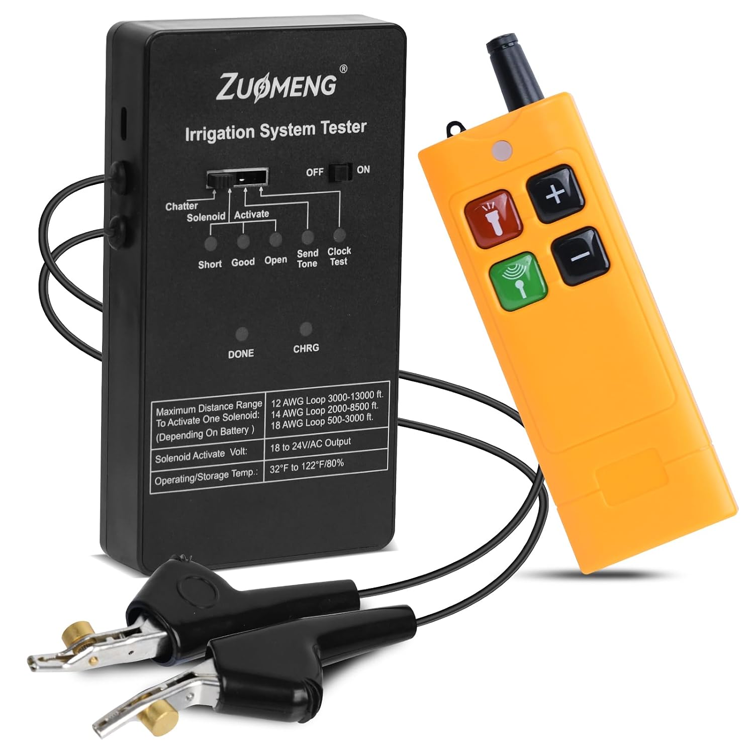 Irrigation System Tester, 4-in-1 Sprinkler Valve Locator and Wire Tracer with Solenoid Activator, Audio Probe, Clock Test, LED Indicators, Flashlight, Type-C Rechargeable