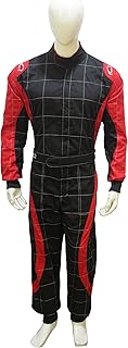 Erwachsene Go Kart Karting Anzug Race Rally passt Poly Baumwolle One Piece Karting Anzug XL schwarz / rot