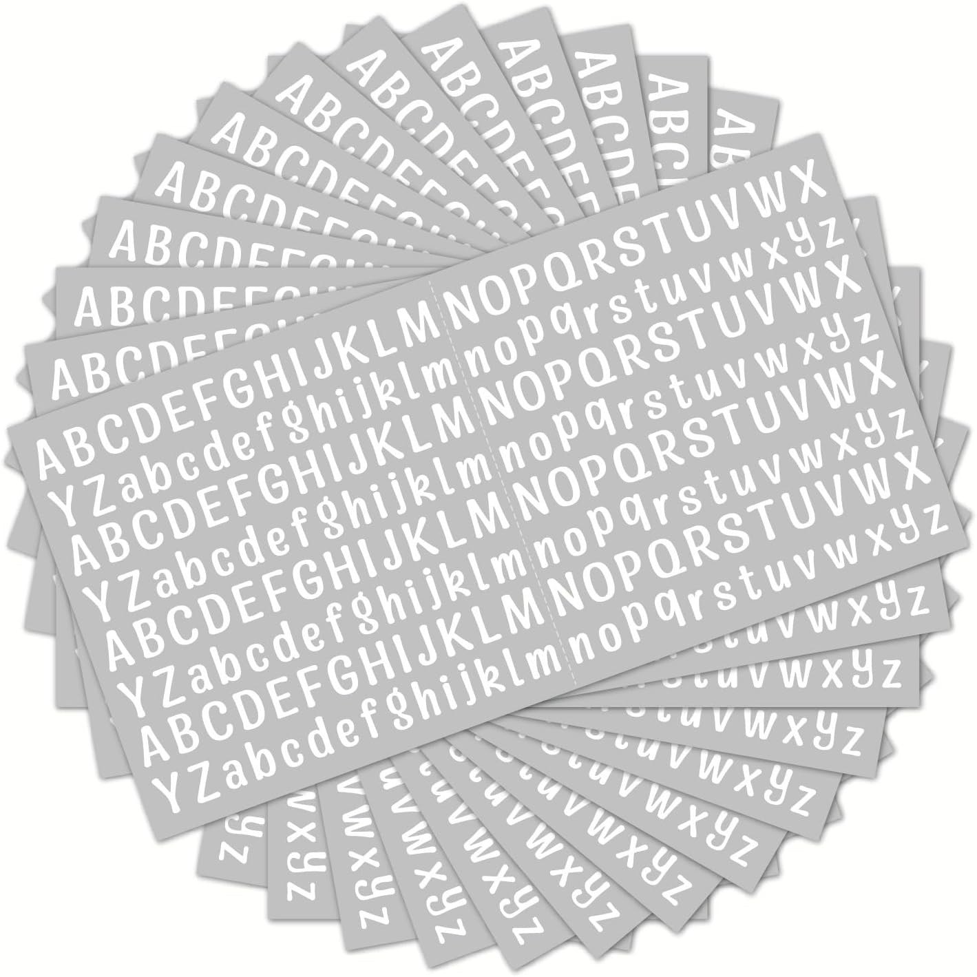 2080 Pieces 10 Sheets Letter Stickers,1/2inches Self-Adhesive Vinyl Waterproof Mailbox Stickers, Mailbox, Windows, Doors, Signs, Address, Enterprise (White)