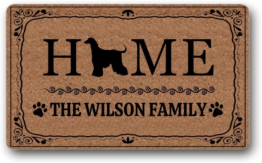 Personalized Custom Family Name French Bulldog Doormat Home Decorative Indoor Outdoor Entrance Floor Mat Rug for Entrance 15.7x23.6 inch