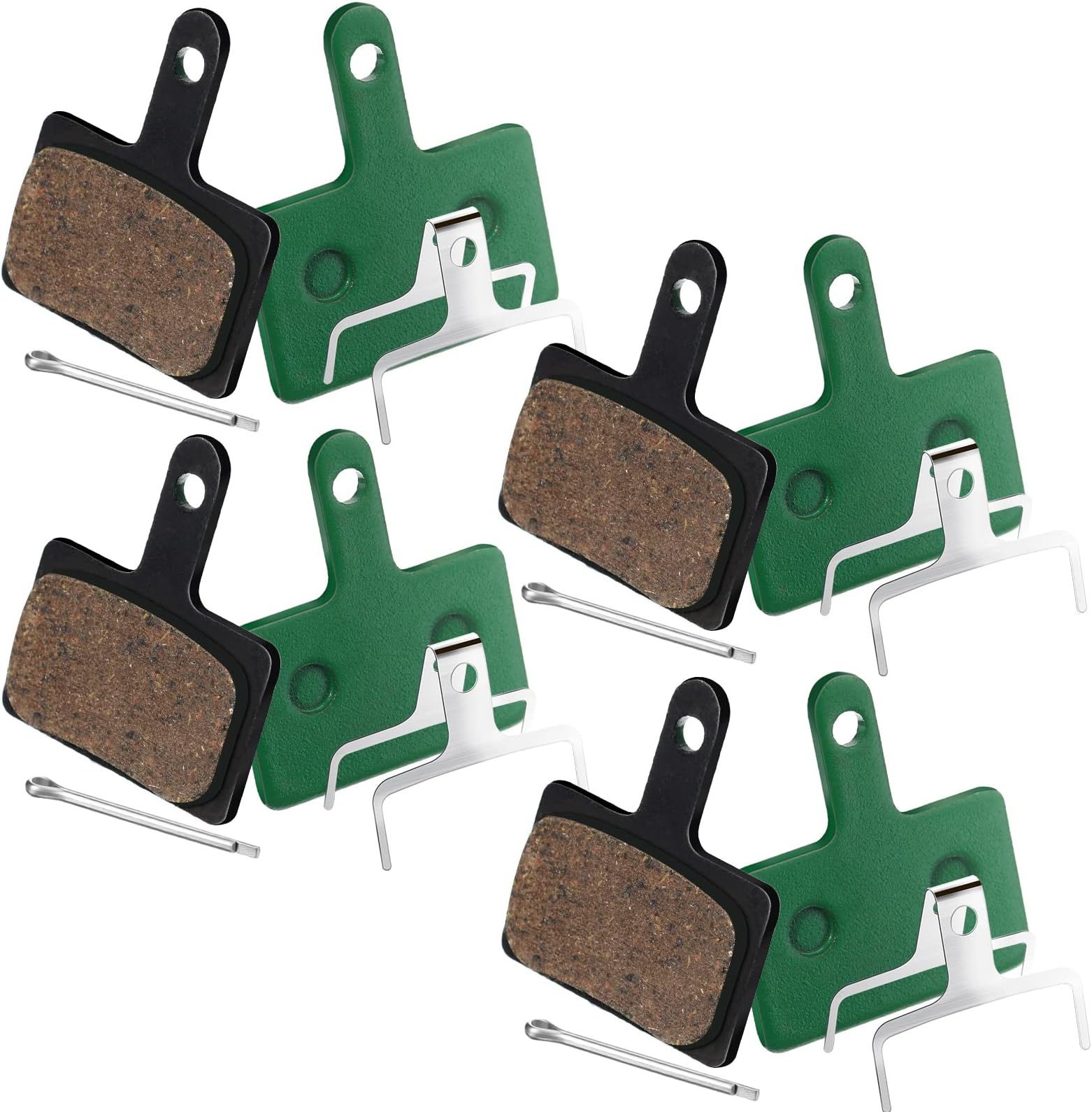 Zonon 4 Pairs Bike Brake Pads Compatible with Trp Tektro Shimano Deore Br-m575 M525 M515 T615 T675 M505 M495 M486 M485 M475 M465 M447 M446 M445 M416 M415 M395(Ceramic Pads)