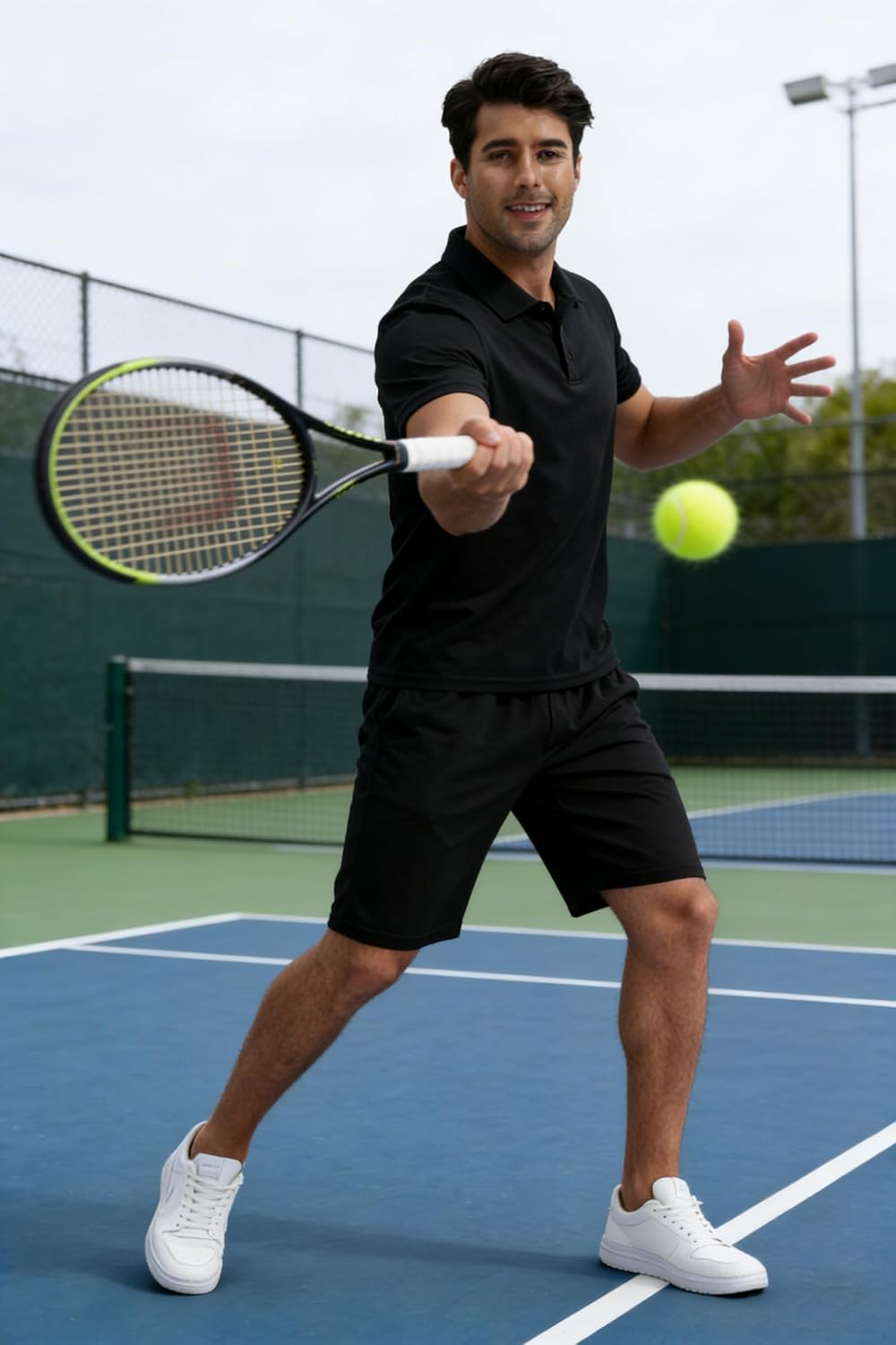 Men's Polo Shirt Quick Dry Short Sleeve Tactical Collared Shirts Performance Moisture Wicking Pique Golf Shirt image 3