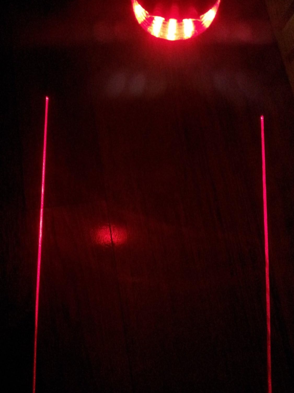 LW Bike Laser Tail Light: 2 Laser Beam 5 LED 7 Flashing Patterns