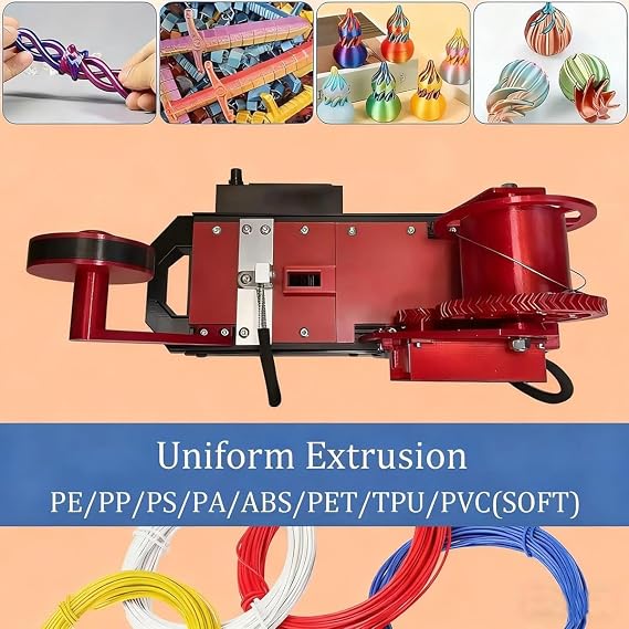 3D Printer Extruder,3D Printer Extruder Filament Maker Machine, Desktop Filament Maker Machine,Pastic Bottles Fiament Pultruded, Recycled PET Bottle Recycler,for Families,DIY Makers(Gray)