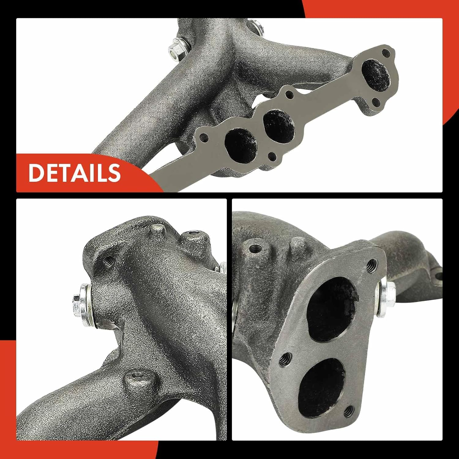 A-Premium Engine Exhaust Manifold Kit With Gasket, Nuts & Studs Compatible with Isuzu Amigo 1989-1992, Pickup 1988-1992, Rodeo 1991-1992, Trooper 1988-1991, 2.6L