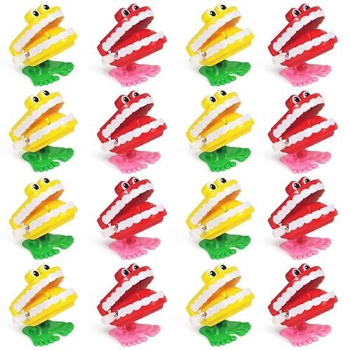 16 Pack Wind Up Teeth Walking Babbling Teeth Chattering Teeth