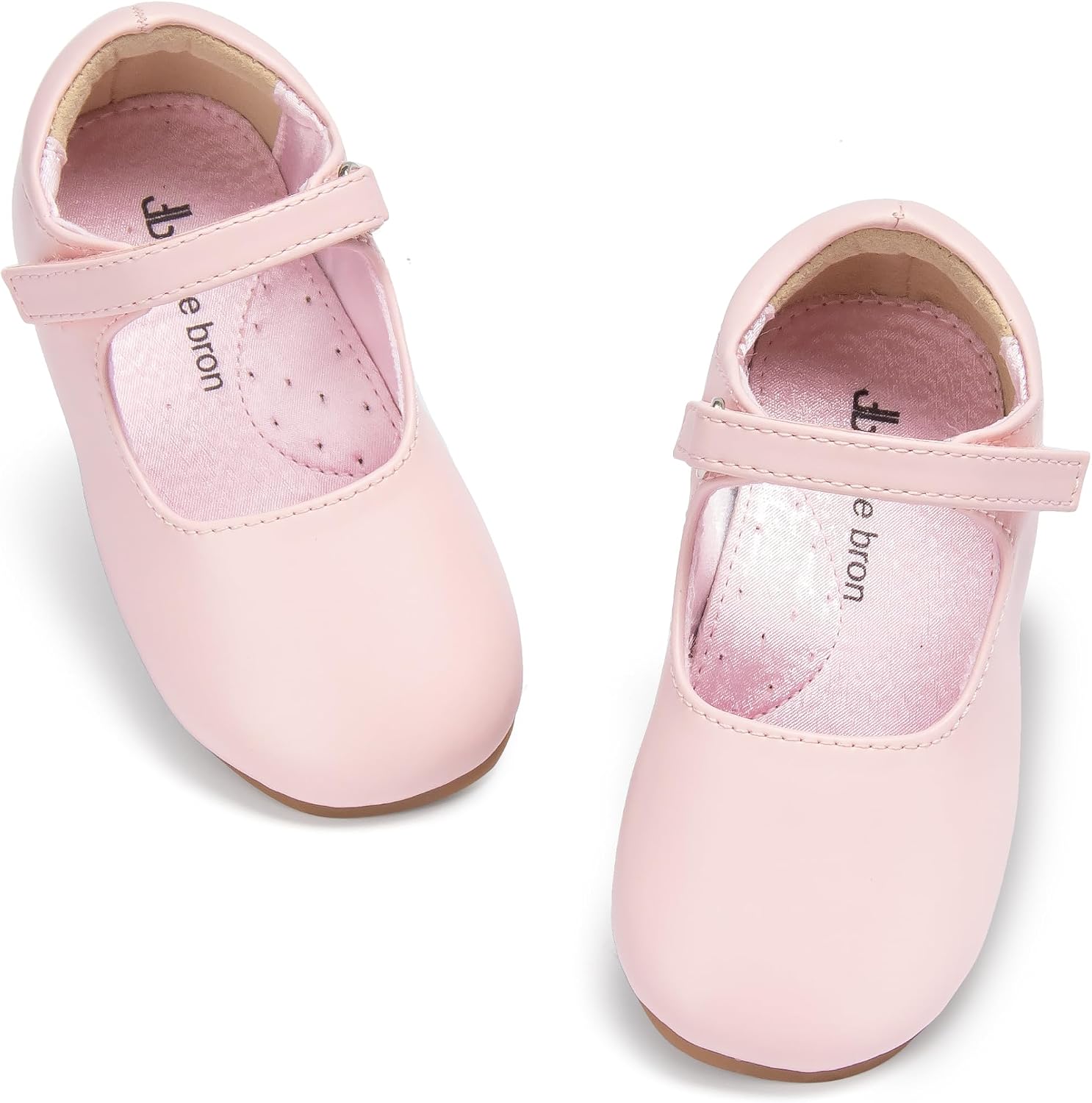 THEE BRON Girls Glitter Mary Jane Flats Shimmery Princess Style Shoes for Toddler Party