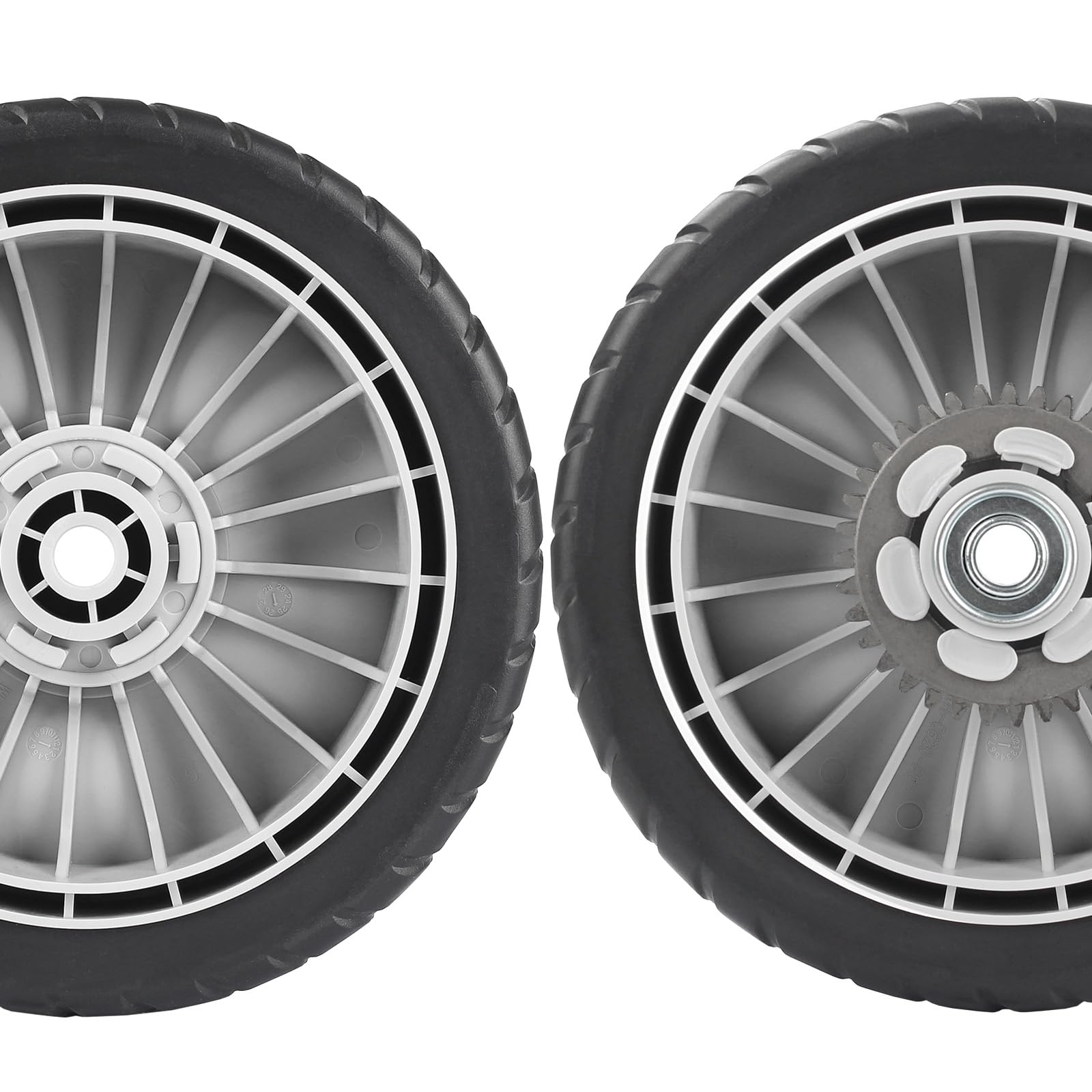 GICOOL Paquete de 4 ruedas HRR216 para cortacésped, 2 ruedas traseras 42710-VE2-M02ZE y 2 ruedas delanteras 44710-VL0-L02ZB para cortacésped Honda HRR216 HRS216 HRT216