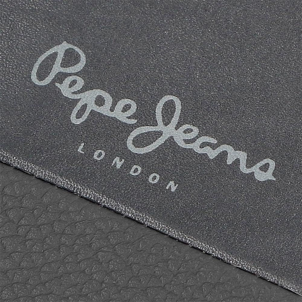 Pepe Jeans Double Porte-Monnaie Noir 11 x 7 x 1,5 cm Cuir by Joumma Bags, Noir, Talla única, Porte-Monnaie