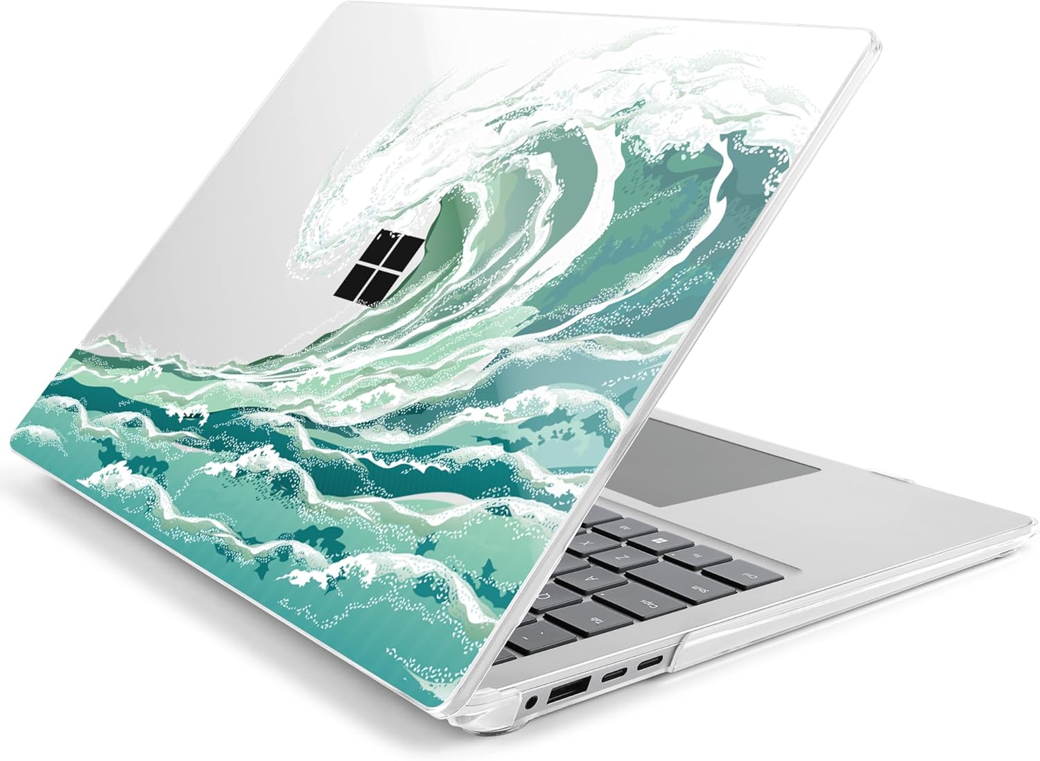 Batianda Case for Microsoft Surface Laptop 13.8" Touchscreen Copilot+ PC 2024 (7th Edition) Creative Pattern Durable Scratch-Resistant Easy Install, with Keyboard Cover & Screen Protector, Wave - Image 2