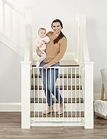 Regalo 2-in-1 Extra Tall Walk-Through Baby Gate for Stairs & Hallways, 36" Tall, 24-40.5" Wide, White