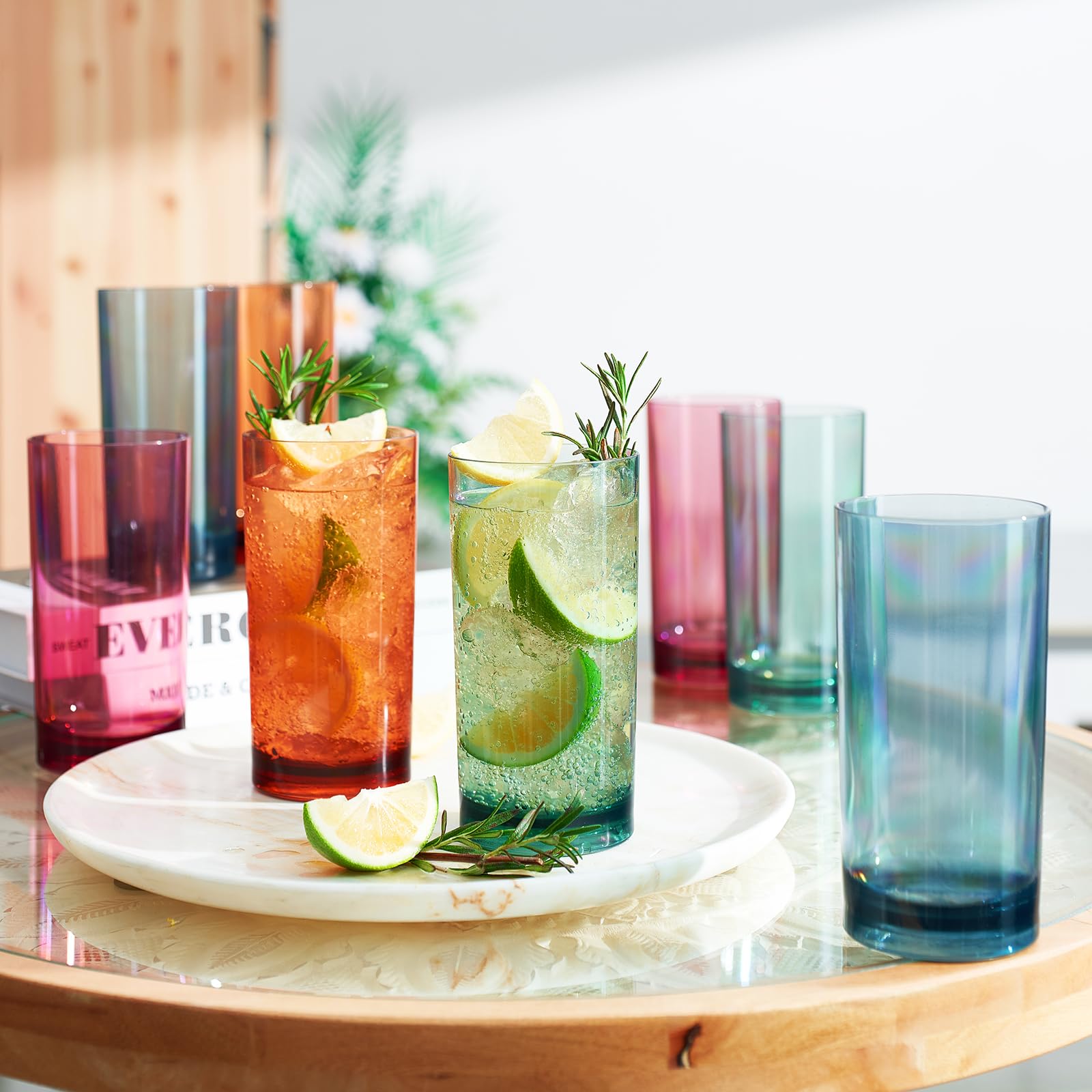 20 oz tumblers in blue glitter and stainless steel 20 oz Skinny Holographic Glitter Insulated Tumbler Laser Engraved with —  Bulk Tumblers main image 0