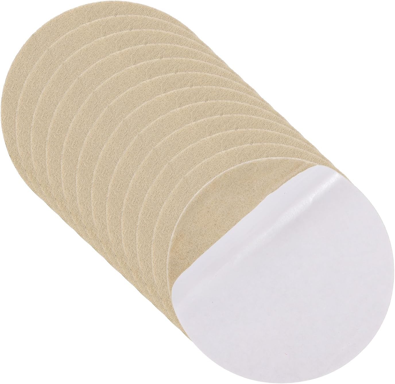 uxcell 12Pcs Lamp Base Felt, 2.5 Inch Dia 2mm Thick Adhesive Round Soft Felt Furniture Pads, Non-Slip Anti-Scratch Backed for Reading Light Table Lamp DIY Craft, Black