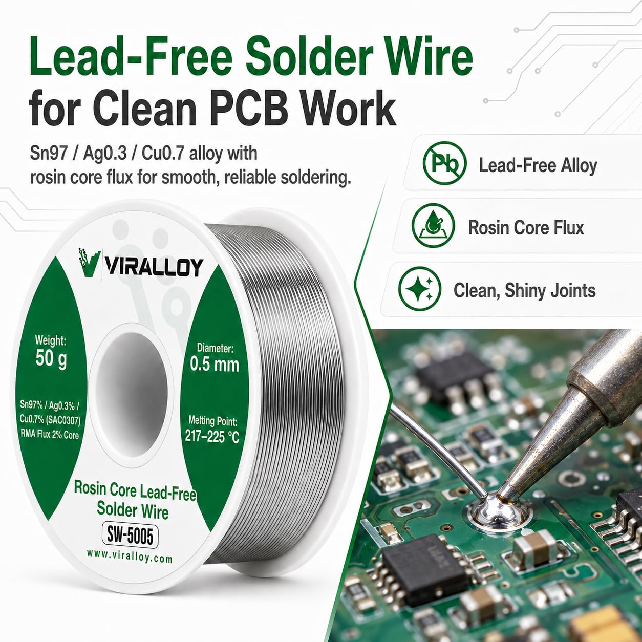 Lead-Free Solder Wire - 0.3mm for Electronics -2