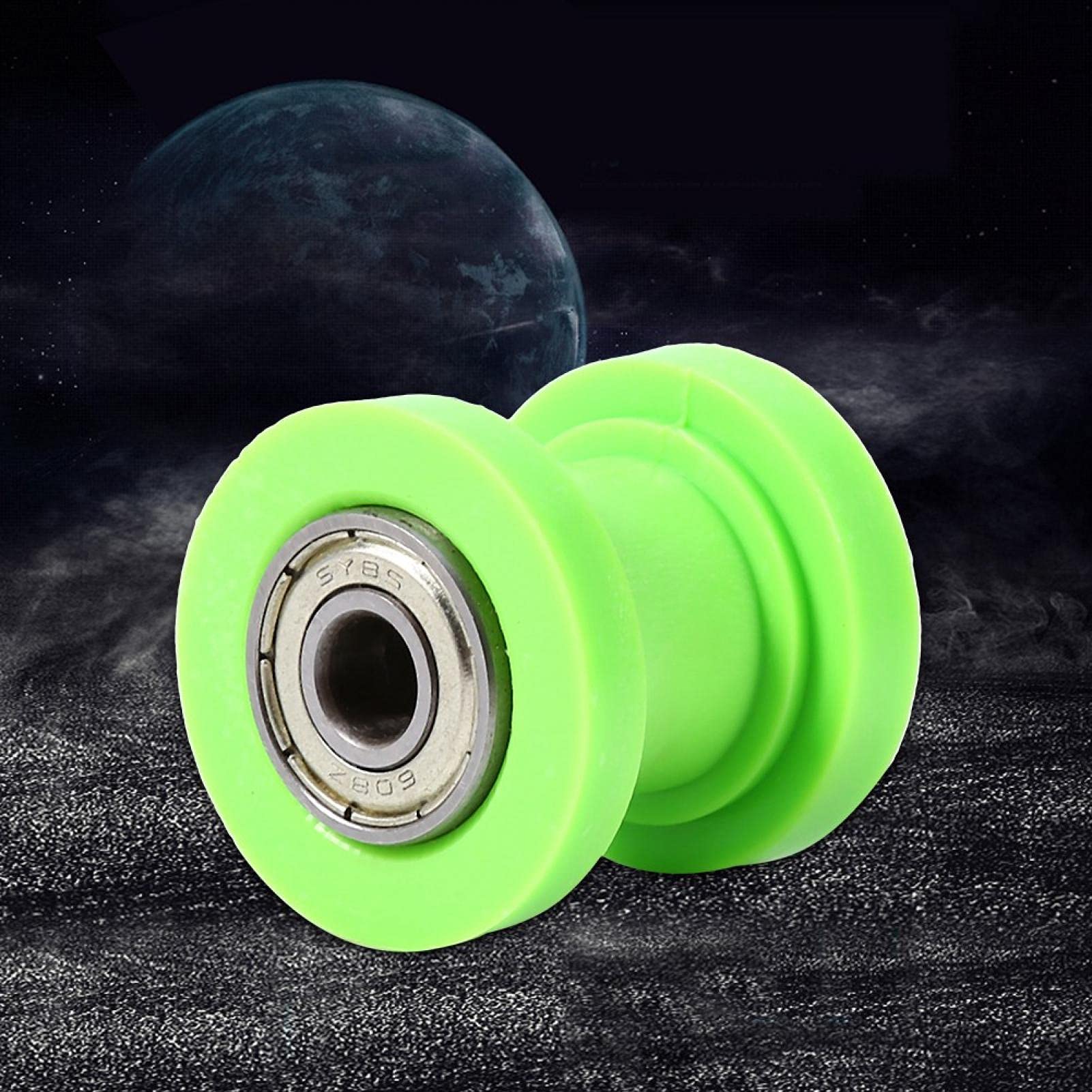 with Swing Arm Pulley Tensioner Chain Roller, Tensioner Guide Wheel, 10mm for Dirt Pit Mini Bike(green)