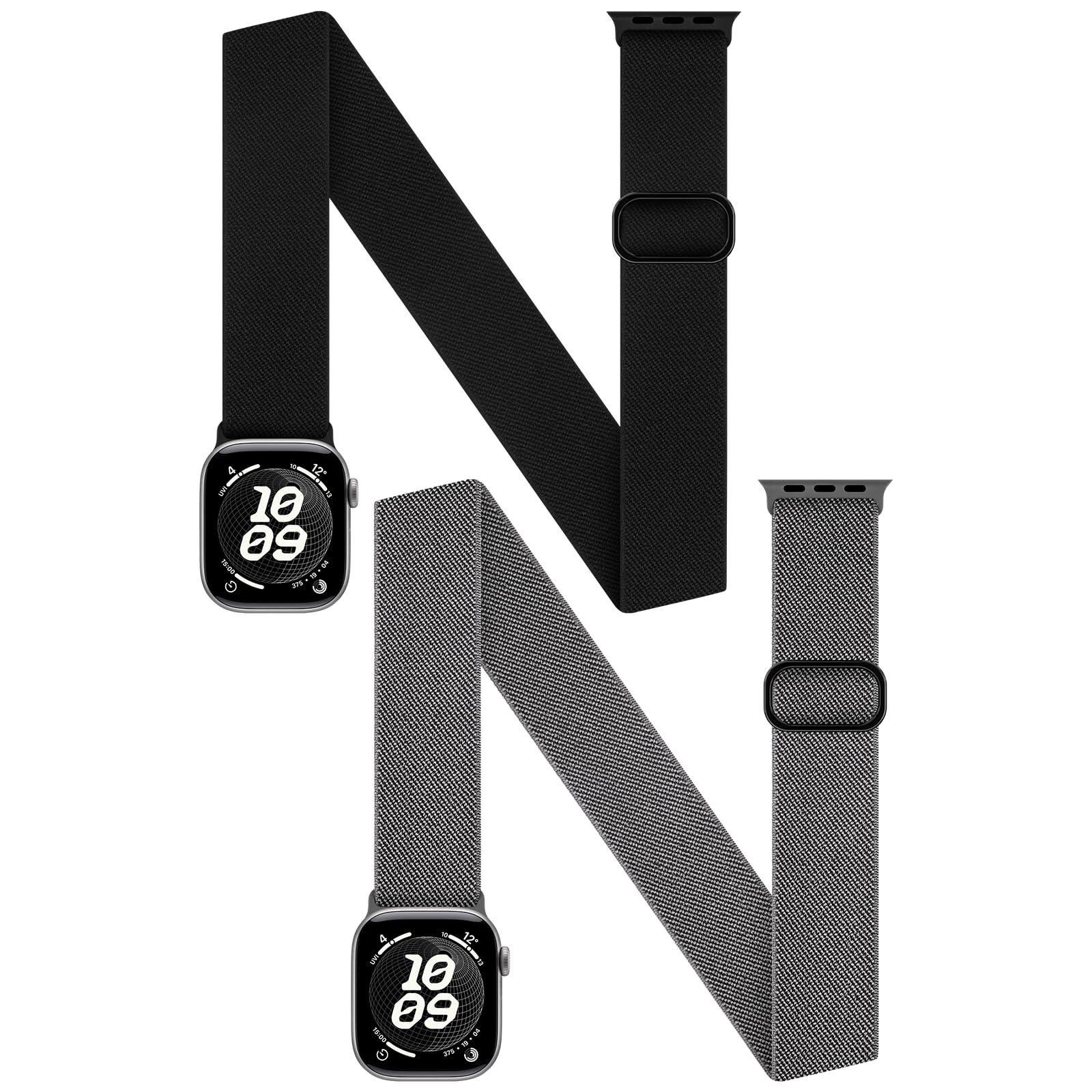 Stretchy Ankle/Arm Straps Compatible with Apple Watch Strap 38mm 40mm 41mm 42mm 44mm 45mm 46mm 49mm, Solo Loop Nylon Sport Ankle Band for iWatch Series 11 10 9 8 7 6 5 4 3 2 1 SE Ultra Women Men — view 9
