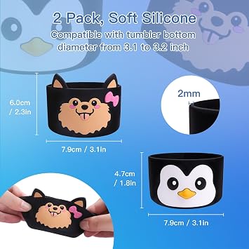SEVENKA Silicone Boot for Stanley 40 30 oz Quencher Tumbler, IceFlow Water Bottle 30/20 oz, Cup Bottom Sleeve 3.1 inch Diameter