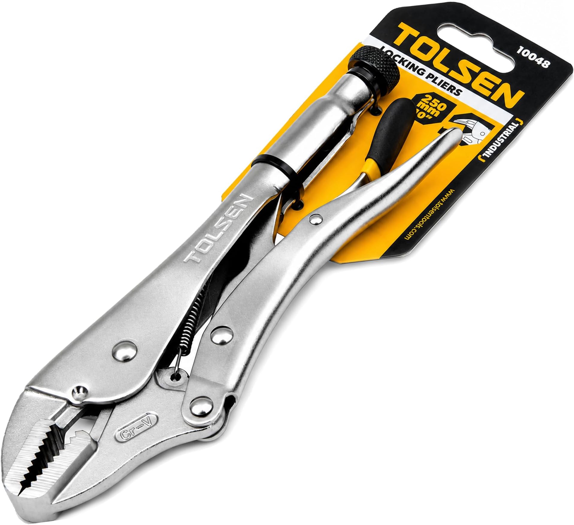 Tolsen Straight Jaw Locking Pliers 10" (250mm) - Heavy Duty Mole Grip Vice Plier
