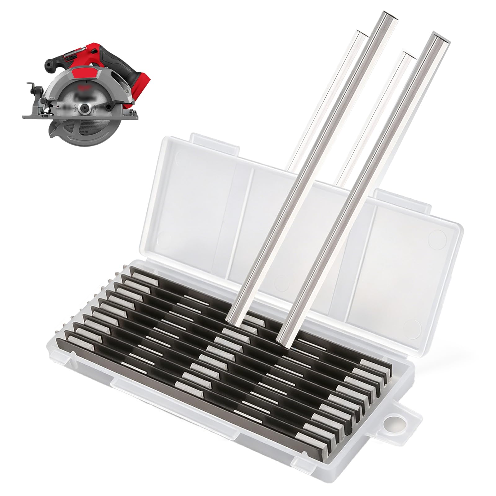 10Pcs Sliver Reversible Electric Planer Blades 82mm for Woodworking & DIY