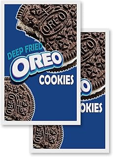 Deep Fried Oreo (2-Pack) 24" x 36" Vinyl Decals | Sign Insert Peel & Stick Decals Stickers Window Signs