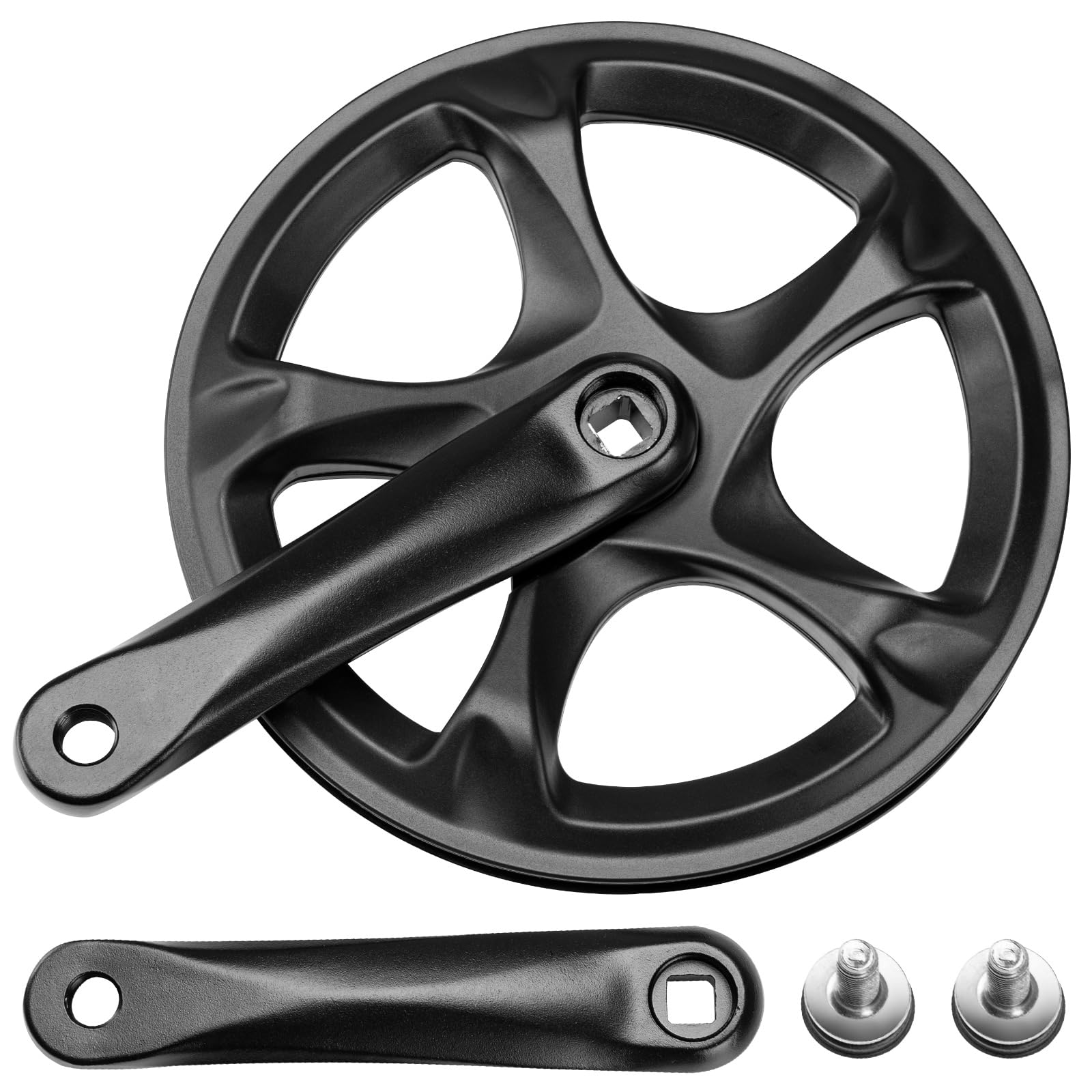 Bike Crankset, 52T Steel Chainring 152mm Aluminium Alloy Arm Crank
