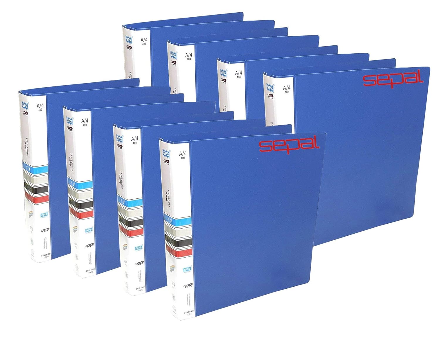 SEPAL 8 Pack of Ring Binder File, 2D A4 Size Tough & Durable A4 Size ...