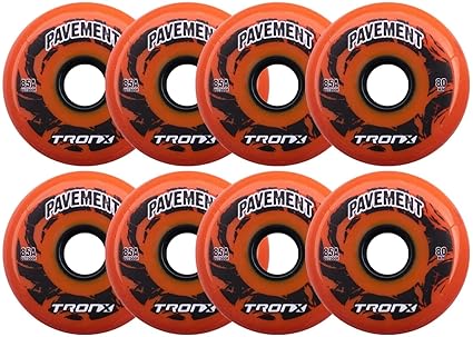 TronX Outdoor Pavement Asphalt Hilo 4-76MM/4-80MM Inline Roller Hockey Wheels 8 Pack
