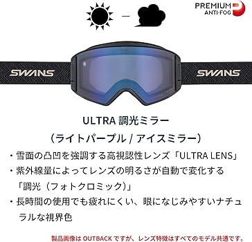 Amazon.co.jp: [スワンズ] 日本製 スノーゴーグル くもり止め 眼鏡対応