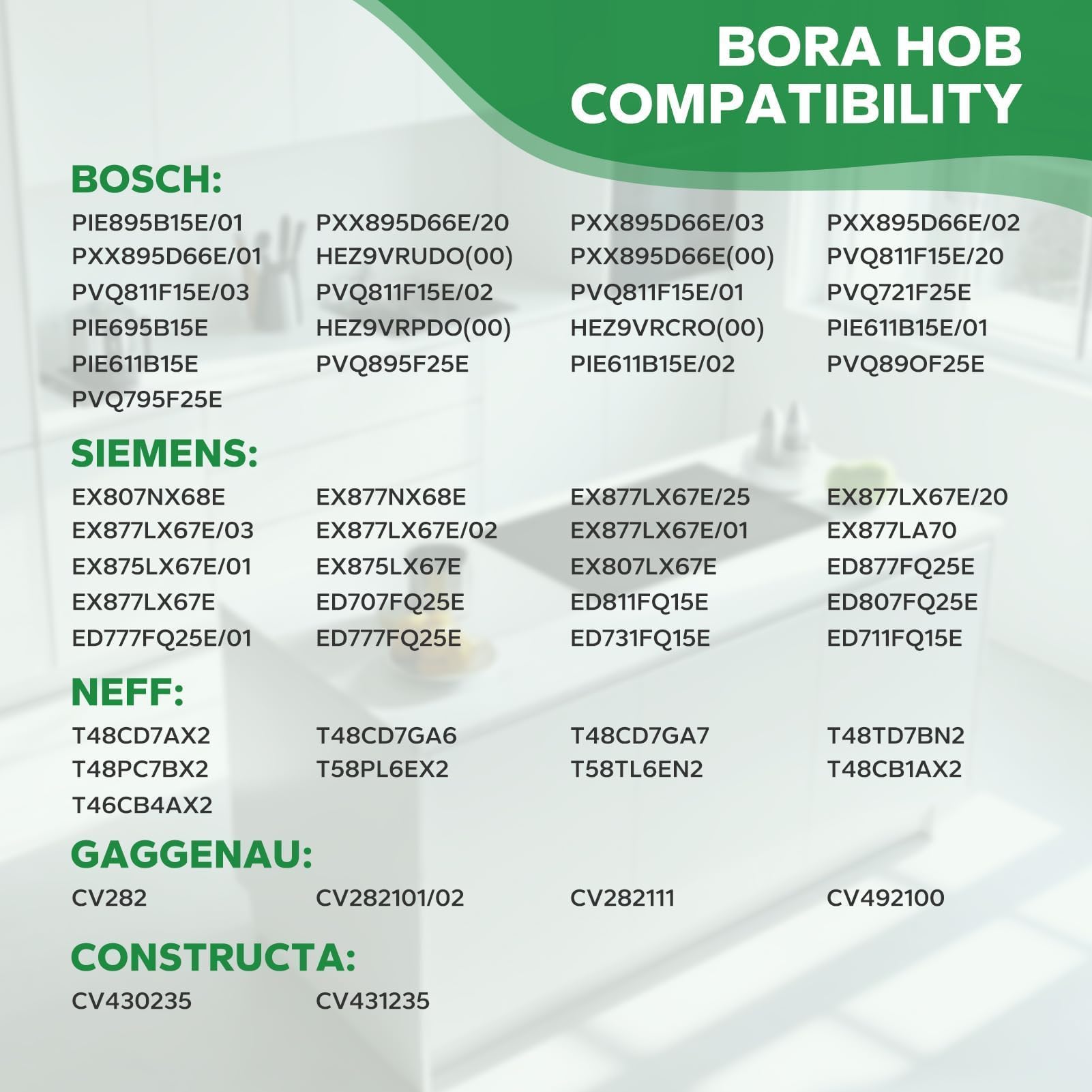 4 filtrów z węglem aktywnym do okapu kuchennego HZ9VRCR0 17004796/ Bosch HEZ9VRCR0 17004805/ Neff Z821VR0 17004806/ Gaggenau CA282111/Constructa CZ9VRCR0, Filtr wymienny