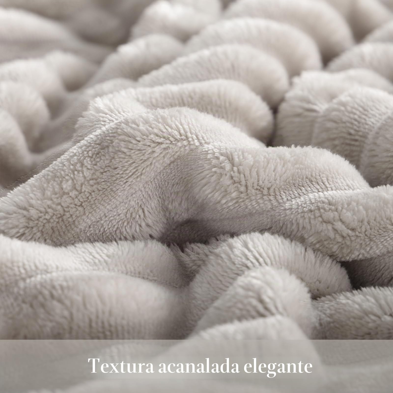 Aisbo Manta Cama Invierno para Cama 90/135, Sherpa Franela Reversible Polar con Cordón para Sofá, Borreguito Gruesa, Suave, Caliente, Sillón, Transpirable para Invierno (Beige, 150 x 200 cm)