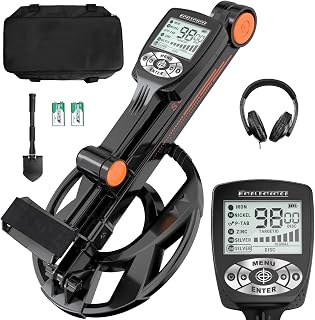 SUNPOW Foldable Metal Detector for Adults & Kids, Professional Higher Accuracy Waterproof with Pinpoint Disc Notch All Mode, Lightweight and Collapsible Easy Travel (OT-MD05)