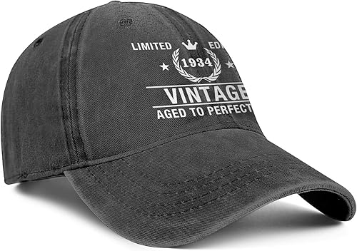 Miniatura 3 de Regalos de 90 cumpleaños para hombres y mujeres, sombreros vintage 1933, ideas de regalo bordadas