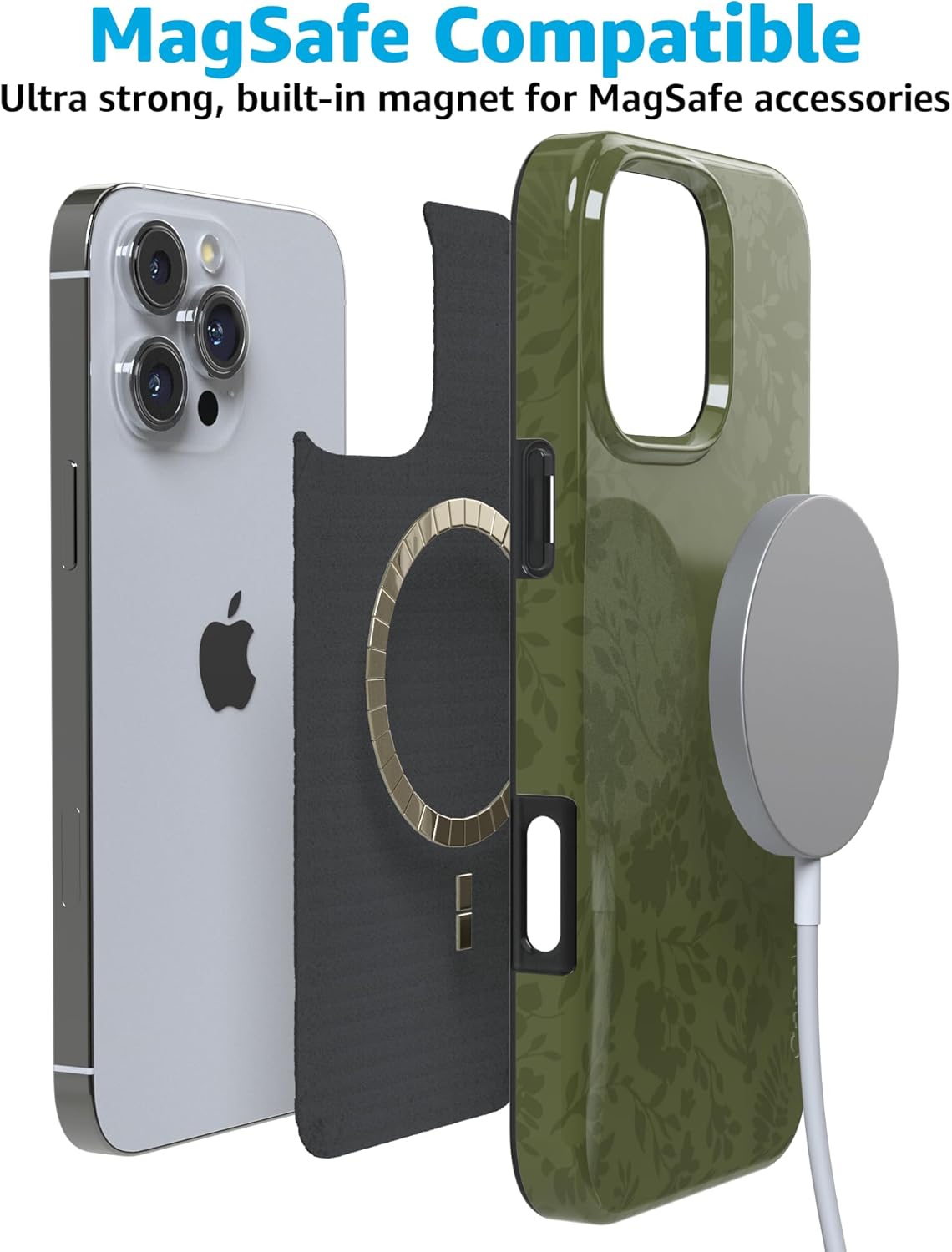 Casely iPhone 16 Pro Case | Moody Monochrome | in the Grove | Compatible with MagSafe | Classic Ultra Thin Design