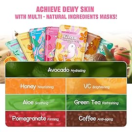 ZealSea Face Masks Skincare, Facial Masks for Women Skin Care, Sheet Masks Beauty with Natural Ingredients, Birthday Party Spa Gift for Kids Teens Girls, Hydrate and Soothe for All Skin Types 14 Pack