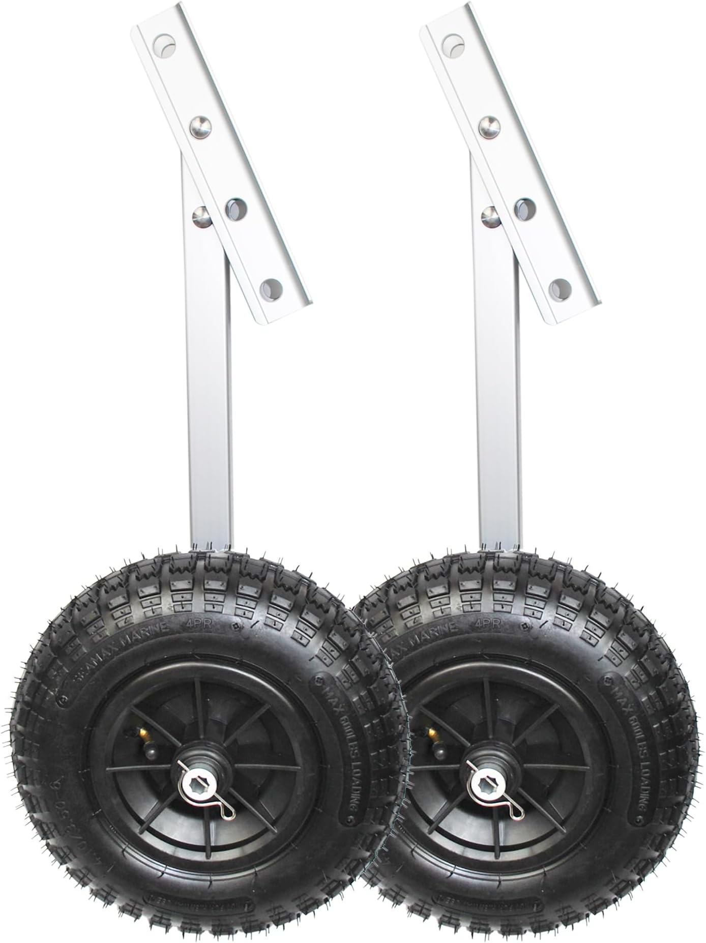 SEAMAX Inflatable Boat Transom Dolly for Boat Launching, with 12" Tire & Stainless Steel Solid Bearing, 2 Stages Wheel Arm, fit Achilles, Mercury, Zodiac Inflatable Boat and Aluminum Boat
