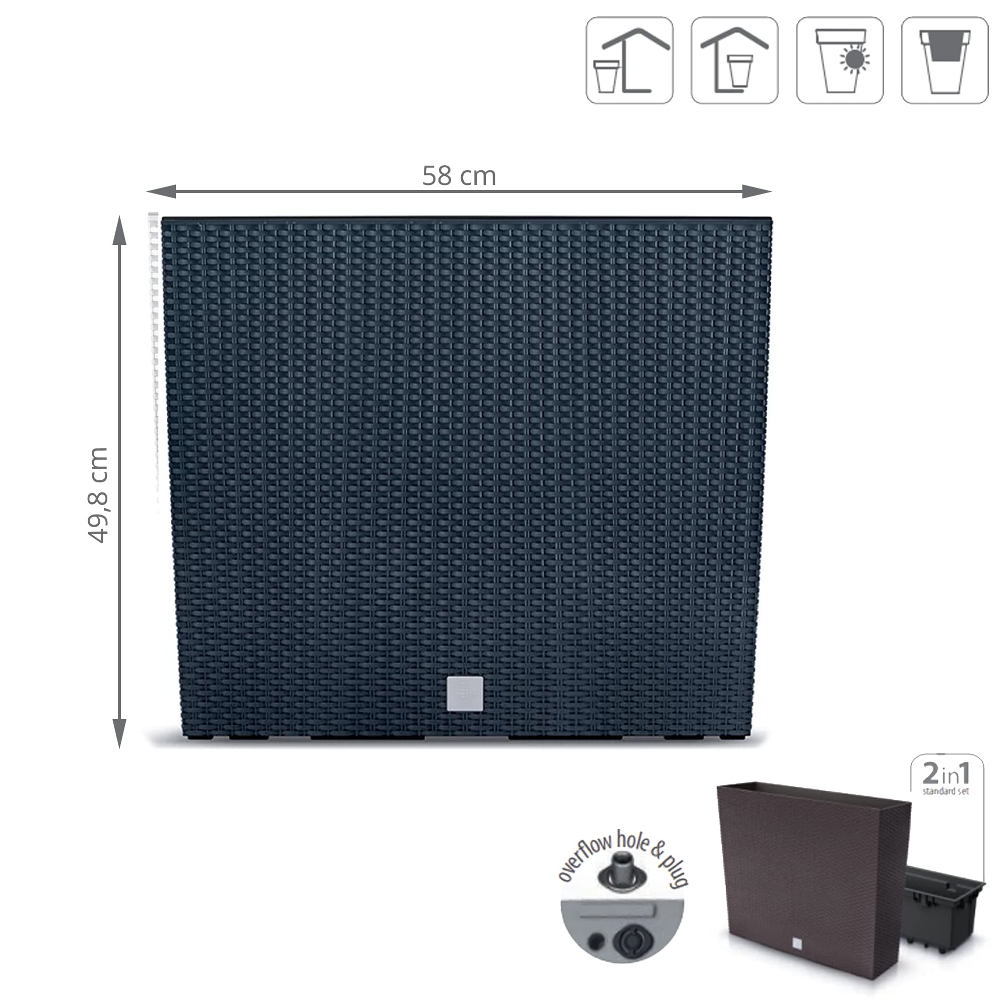 Prosperplast Sistema de riego rato & urbi, Dimensiones (mm) 240x50x240