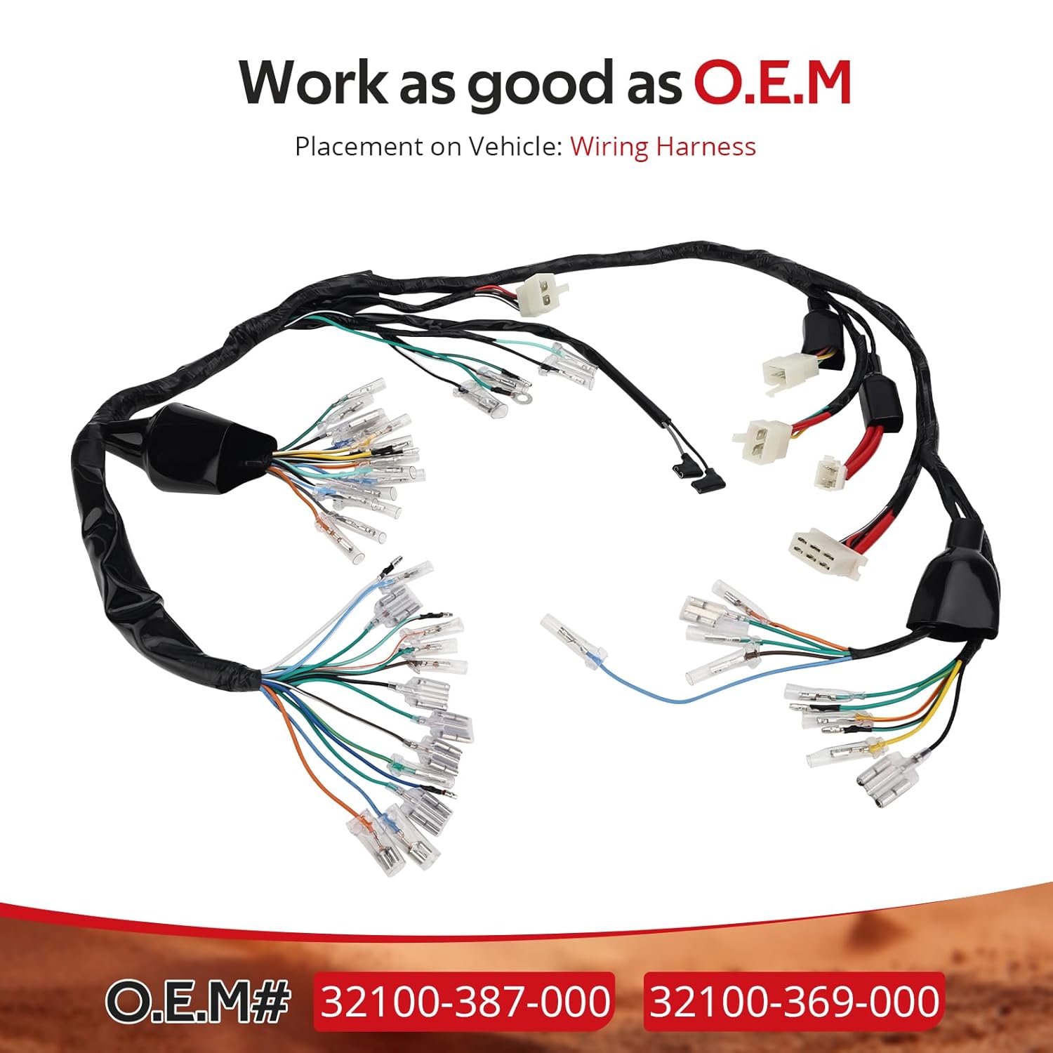 JAVIK Main Wiring Harness for Honda CB360T CB360G CB360 Scrambler 360 CL360 1974-1976 O.E.M# 32100-387-000 32100-369-000