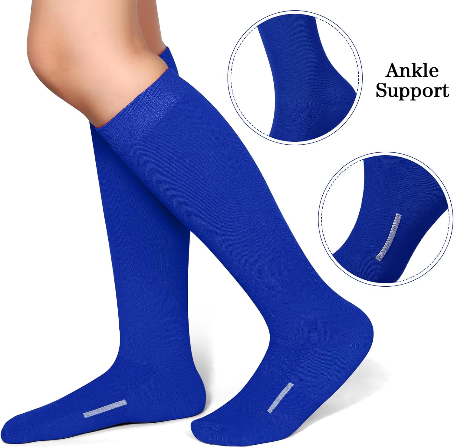 Haysandy 24 Pairs Soccer Socks Youth Football Softball Baseball Team Sock Bulk Unisex High Long Tube Sport Sock - Image 7