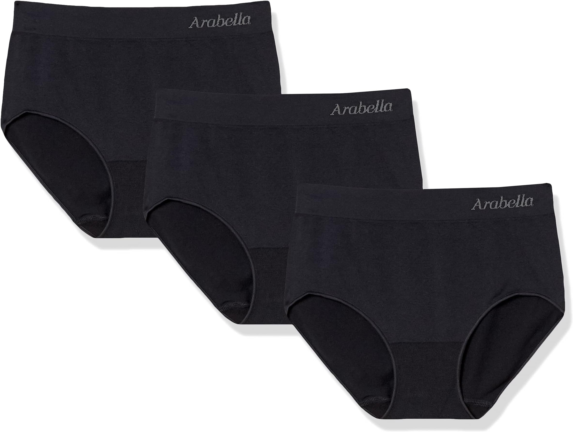 Arabella Women's Seamless Brief Panty, 3 Pack