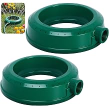 Adnee 2 Pcs Ring Water Sprinkler, Plastic Lawn Ring Base Sprinkler, Round Garden Sprinklers for Outdoor Lawn Yard Patio Irrigation