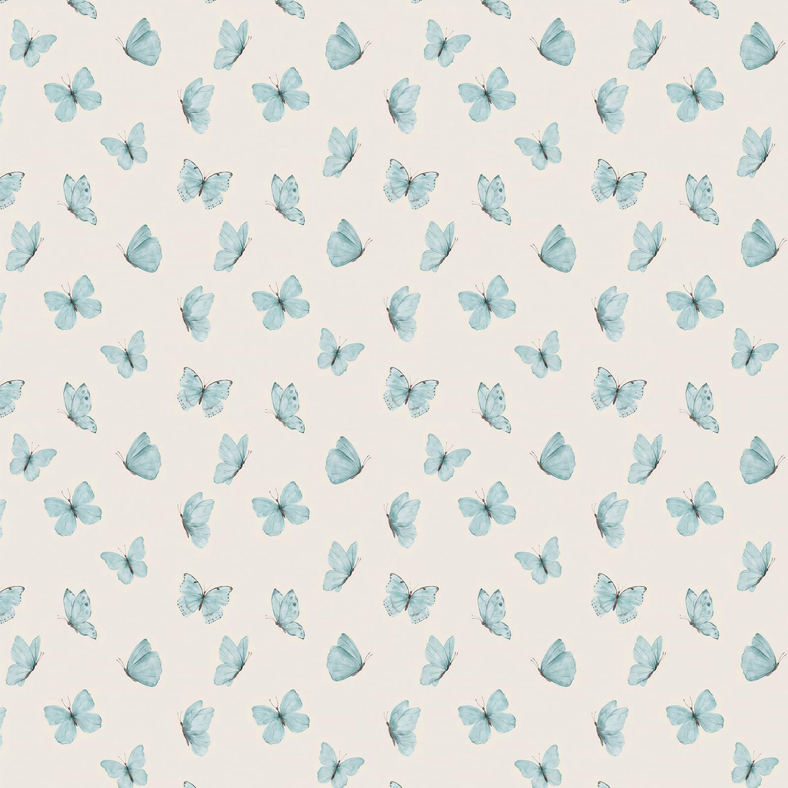 Fiula Blue Butterfly Wallpaper Peel and Stick 44CM x 300CM – Vintage Self Adhesive Butterfly Wallpaper for Bedroom Nursery Bathroom Cottagecore Wall Décor