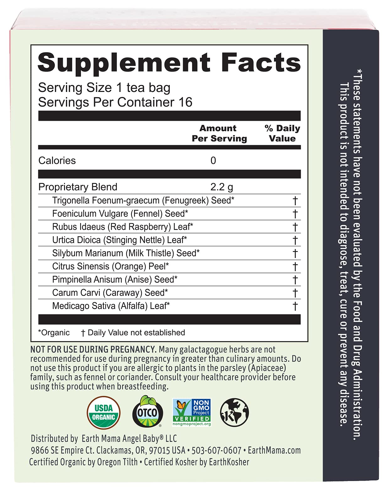 Organic Milkmaid Tea by Earth Mama, Supports Healthy Breastmilk Production and Lactation, Herbal