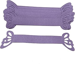 OTOTEC 50 x portatovaglioli di carta con farfalle viola